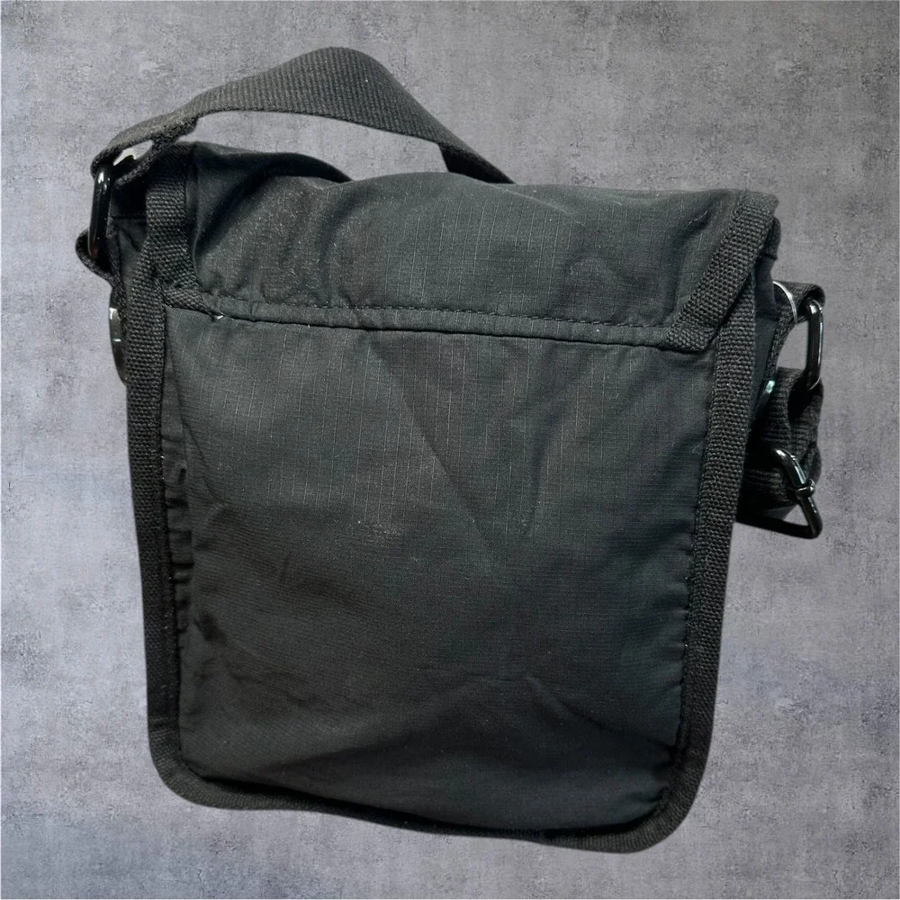 Gap Small Cotton Messenger Bag Black Ripstop‎ Utility Crossbody Flap Bag